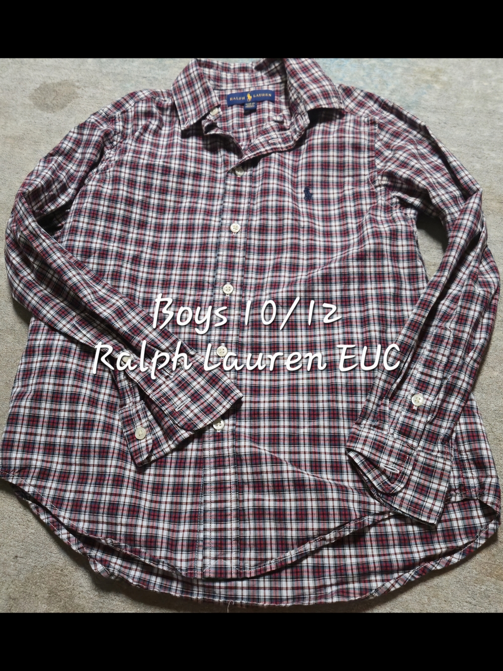 Ralph Lauren Plaid Button-Down Shirt - Red, White, Blue